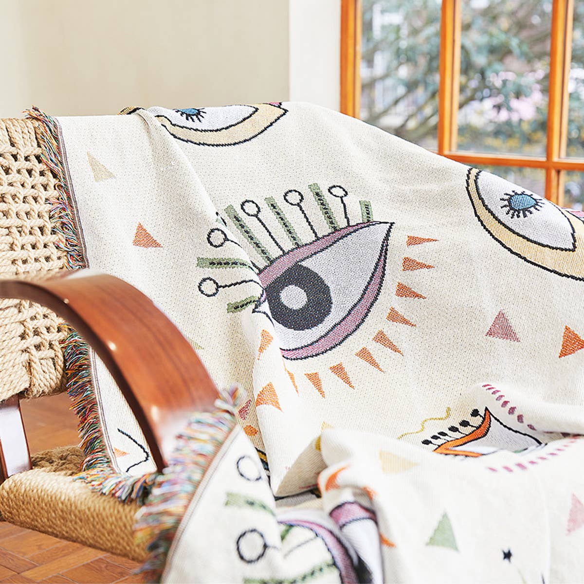 JACQUARD SOFA BLANKET CAMPING BLANKET