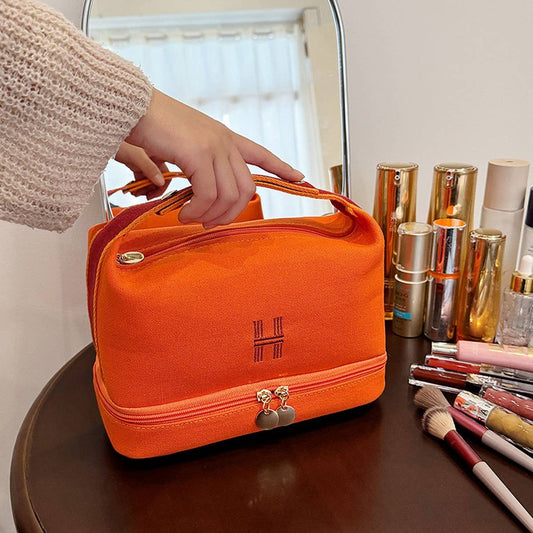 PORTABLE CANVAS LARGE CAPACITY COSMETIC BAG_CWAB4395