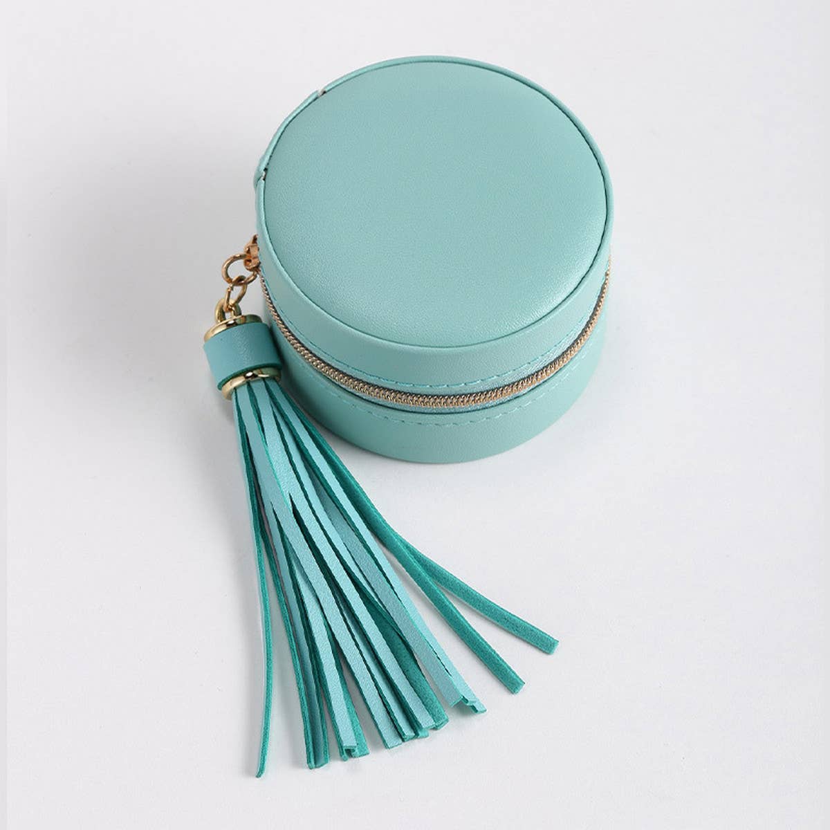 TASSEL ROUND ZIPPER EARRING JEWELRY BOX