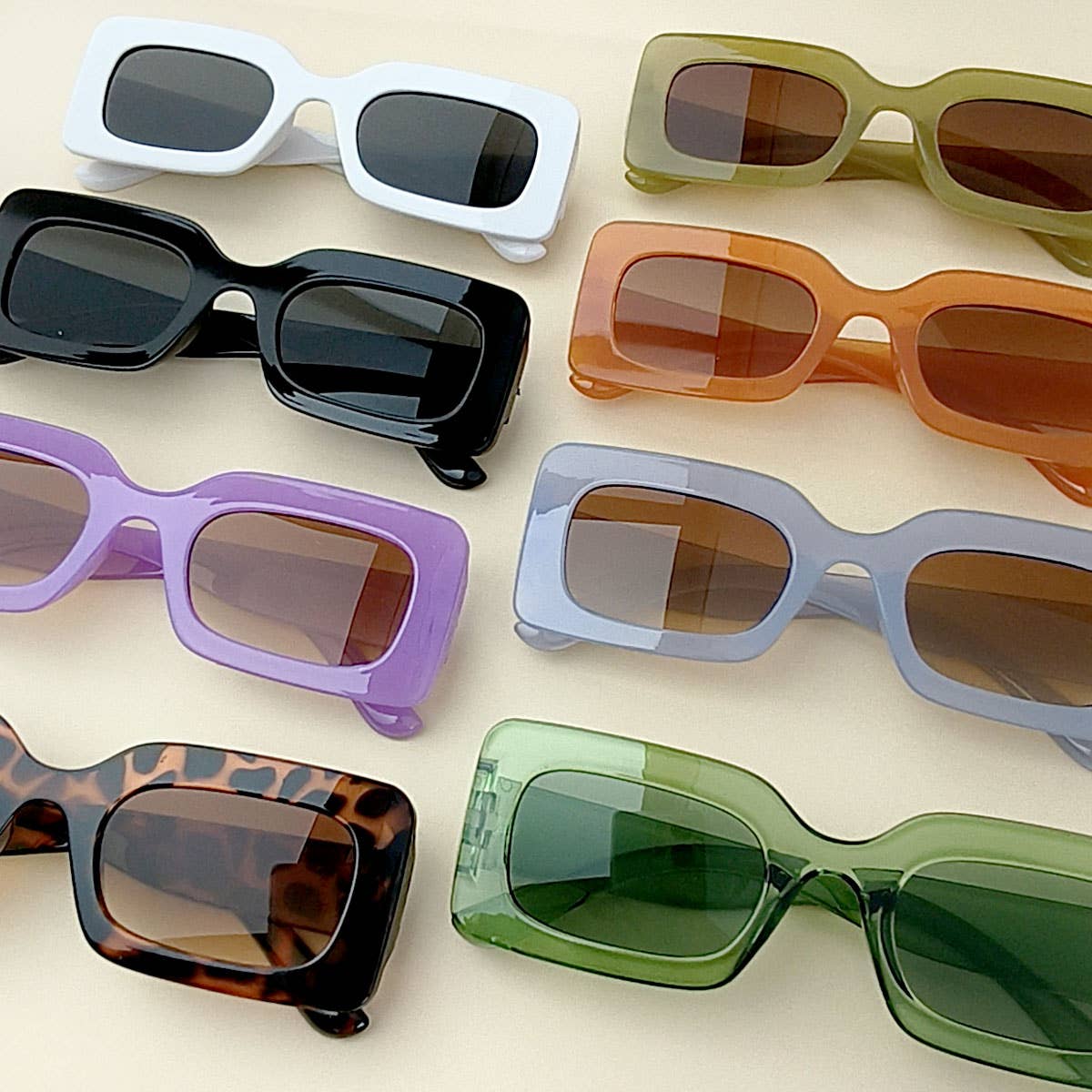 Trendy Small Square Jelly Sunglasses, Retro Style
