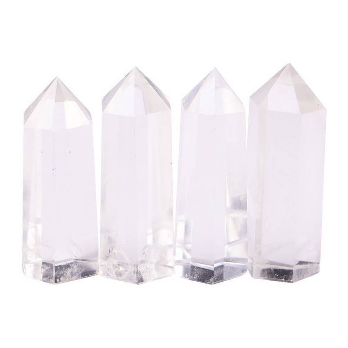 Clear Quartz Crystal Point Hex Tower
