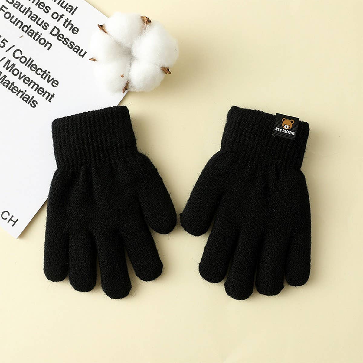 3-6 YEARS OLD CHILDREN'S WARM FIVE-FINGER GLOVES_CWMM1497