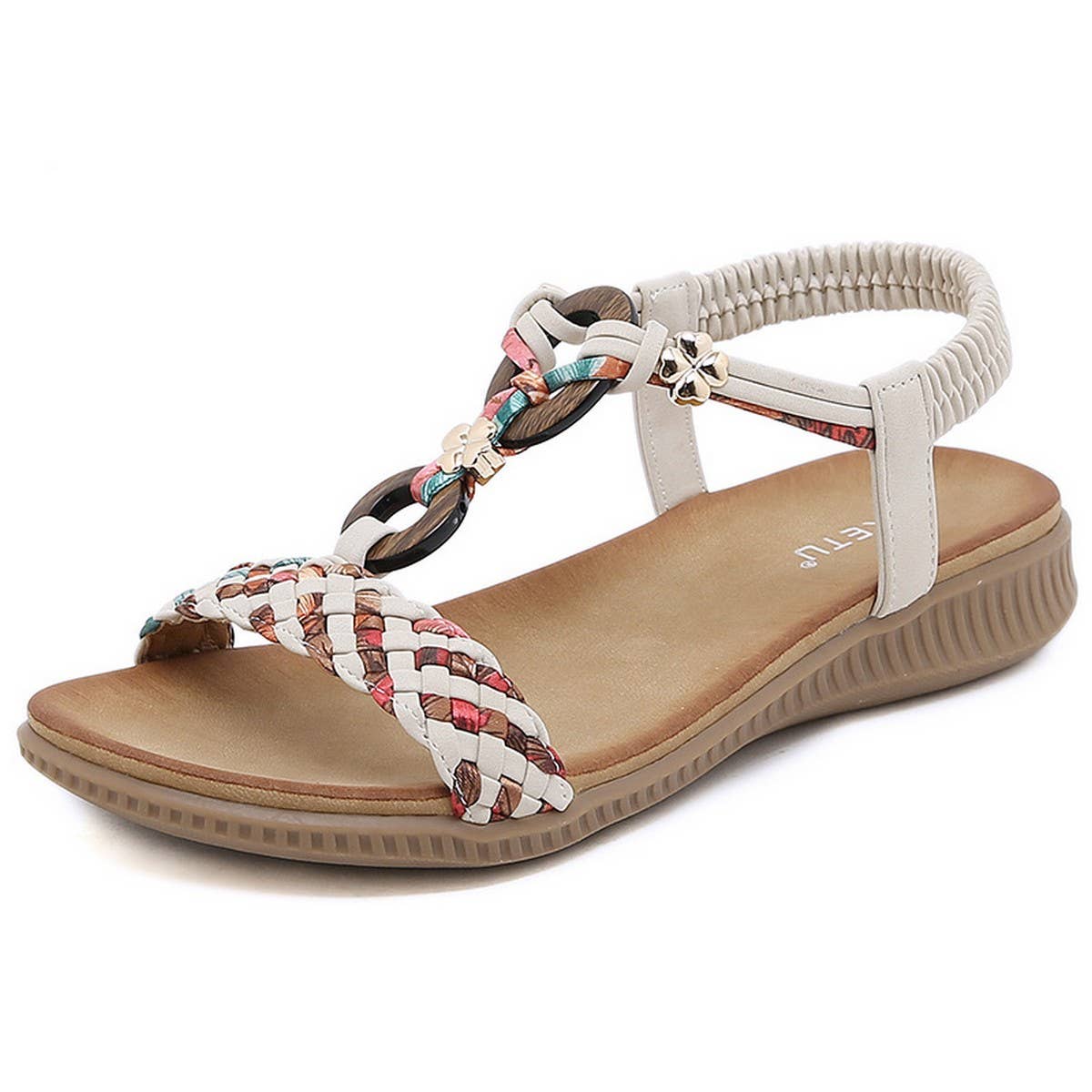 BOHEMIAN RETRO STYLE THICK SOLE FLAT SANDALS_CWSHS0521