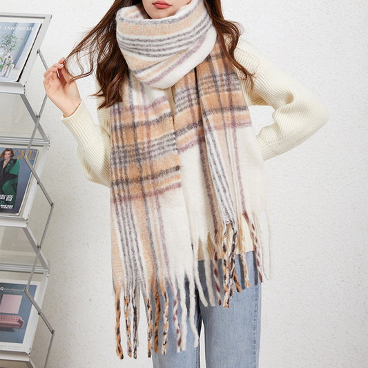 Brushed Winter Scarf ??Spring/Fall Layering_CWASC2699