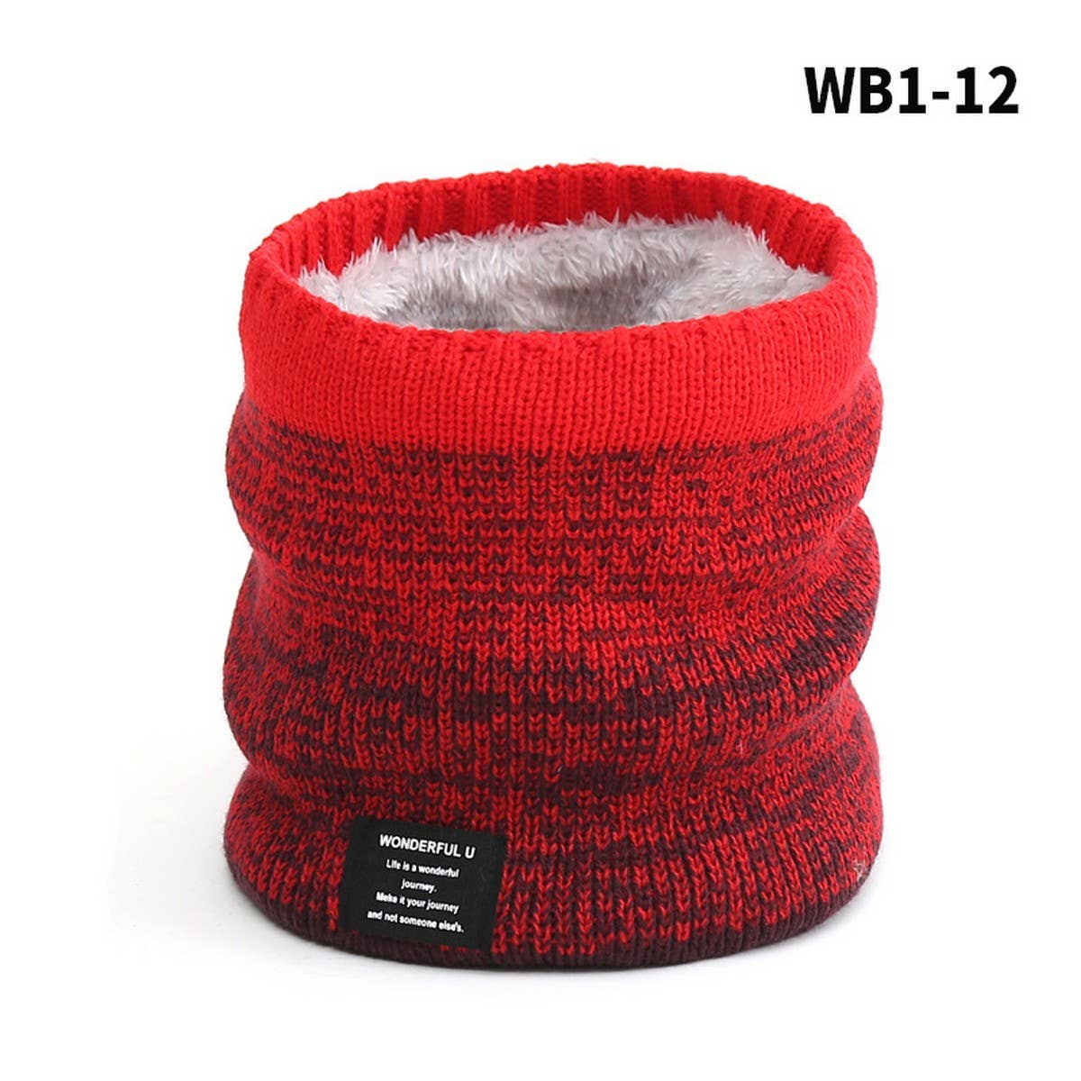 WINTER THICK GRADIENT WOOL KNITTED SCARF FOR WOMEN