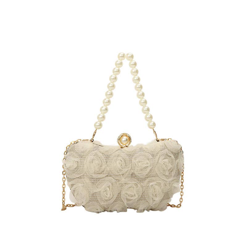 Floral hand-held Chinese-style crossbody bag