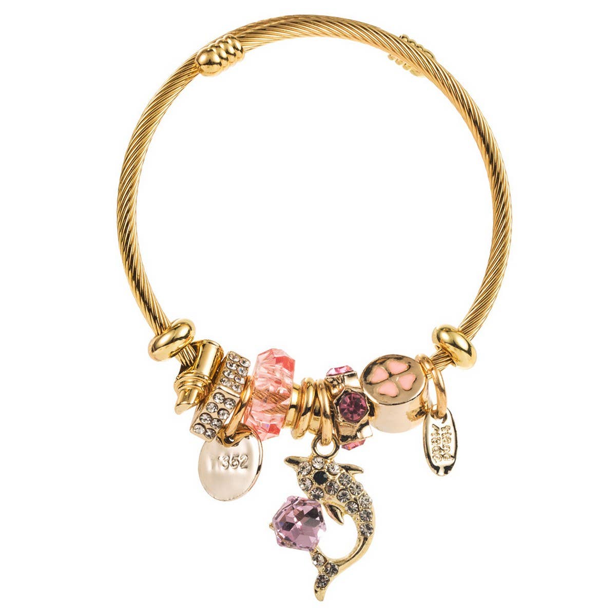 Luxury Beaded Bracelet with Dolphin Charm