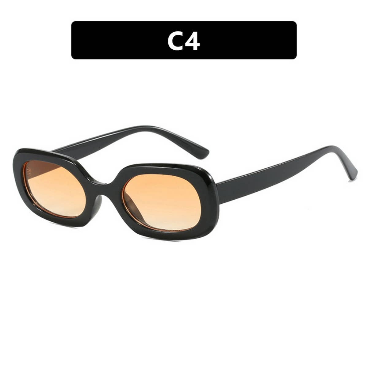 VINTAGE OVAL PLAID SUNGLASSES