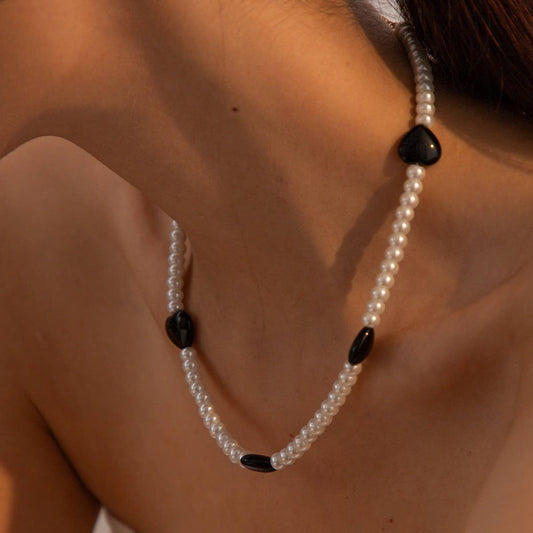 GLASS PEARLNICHEHIGH-END SENSE NECKLACE
