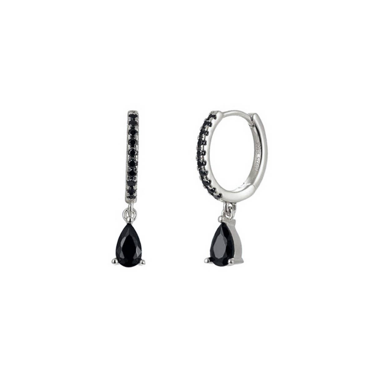 LIGHT LUXURY TEARDROP DIAMOND FRENCH EARRINGS