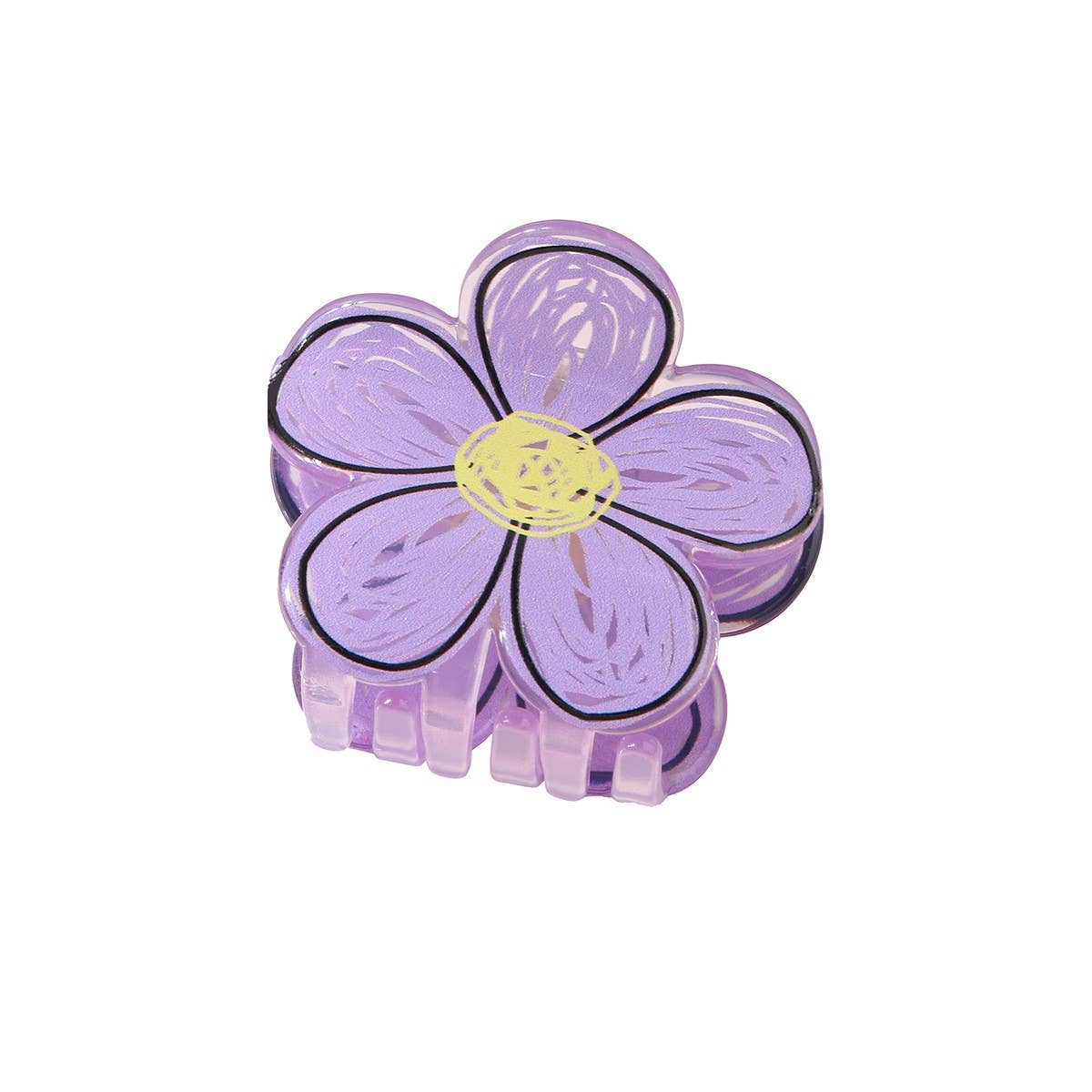 Flower Graffiti Hair Claw Cute Versatile Updo Clip