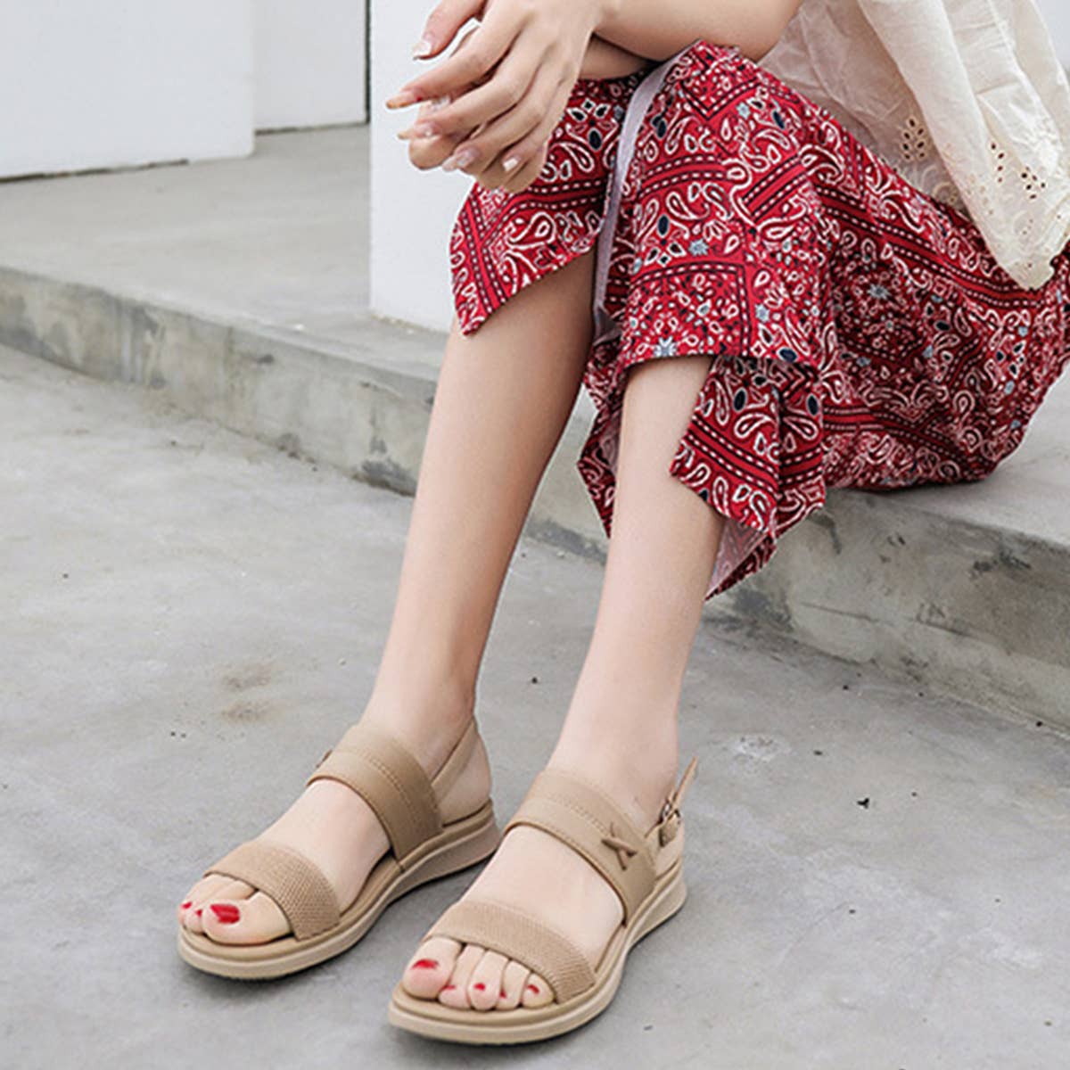 BUCKLE CASUAL BEACH SANDALS_CWSHS0495