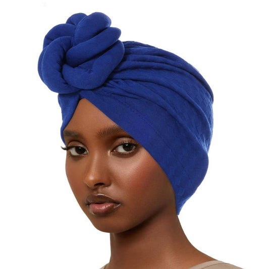 SOLID COLOR ETHNIC BAOTOU TWIST BALL HEADSCARF_CWASC2462