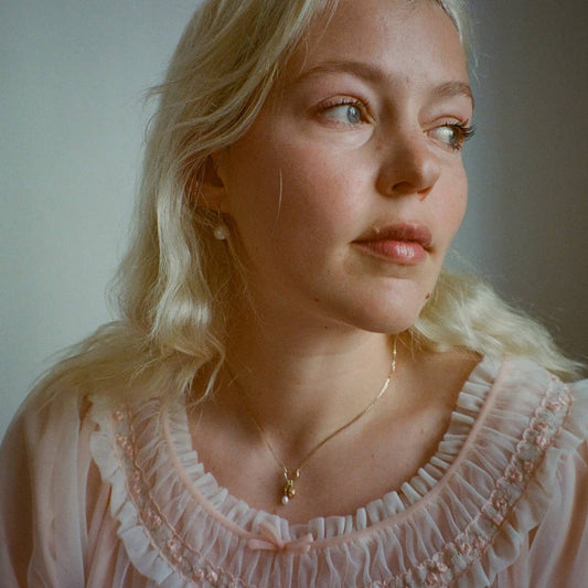 Basic loose chain heart round necklace_CWMM5711