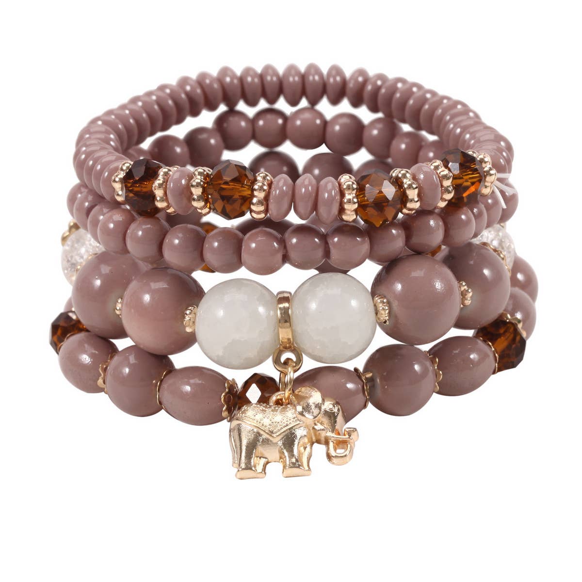 BOHEMIAN ELEPHANT CHARM BEADED BRACELET_CWAJE2210
