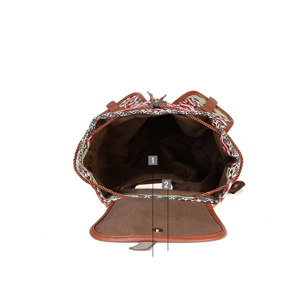 VINTAGE PATTERN BACK-TO-SCHOOL TRAVEL CANVAS BAG_CWAB2218