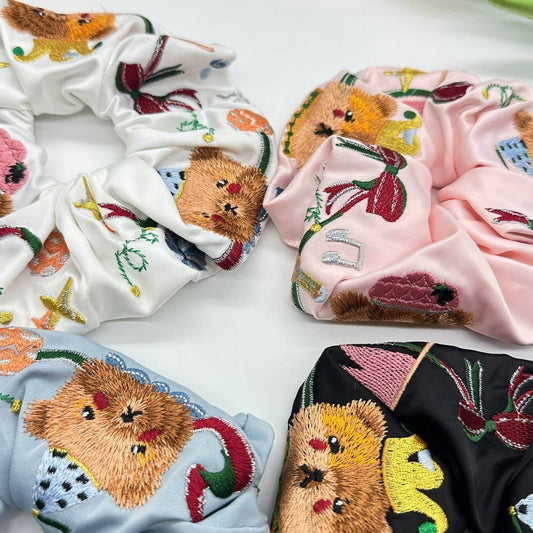 SATIN HEAVY EMBROIDERY HAIR ACCESSORY HEADPIECE