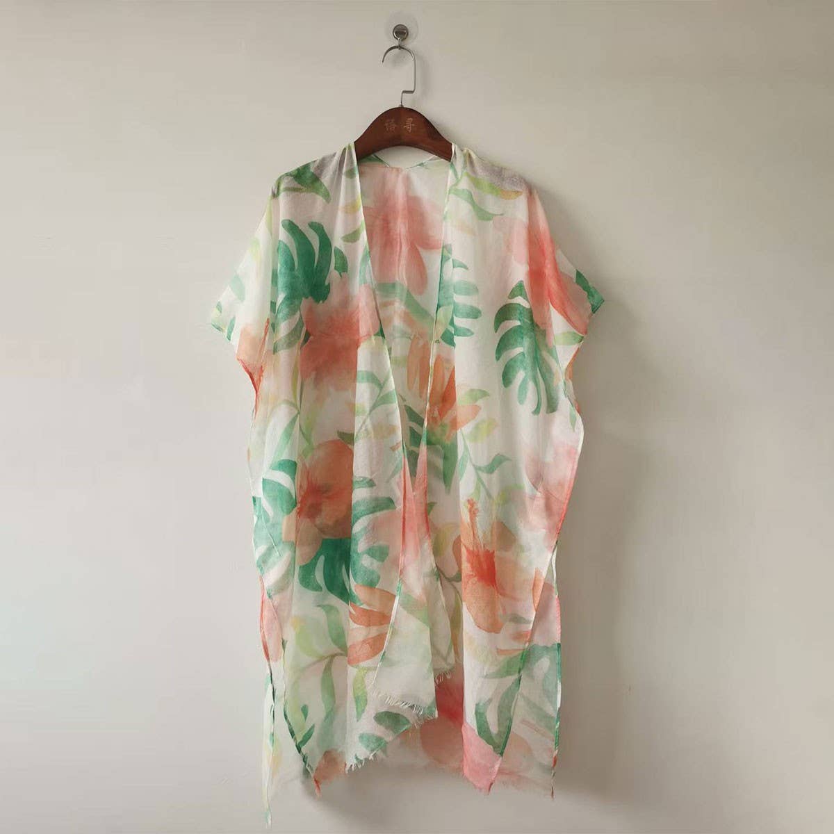 Floral Print Beach Cover-Up Bikini Cardigan