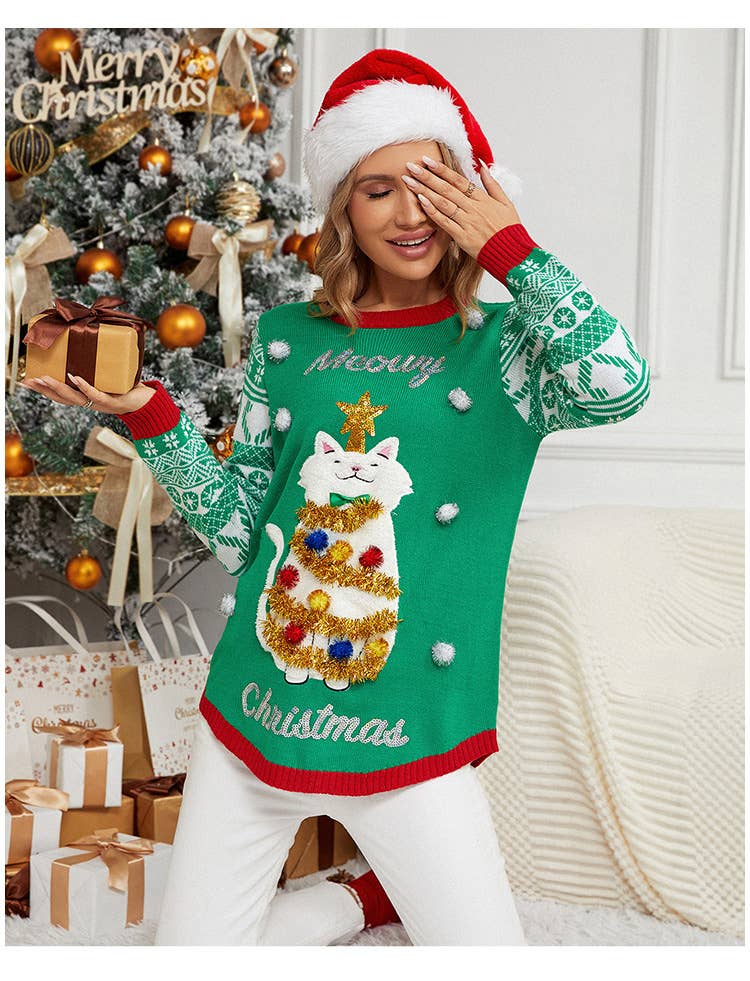 Jacquard pullover christmas Christmas sweater