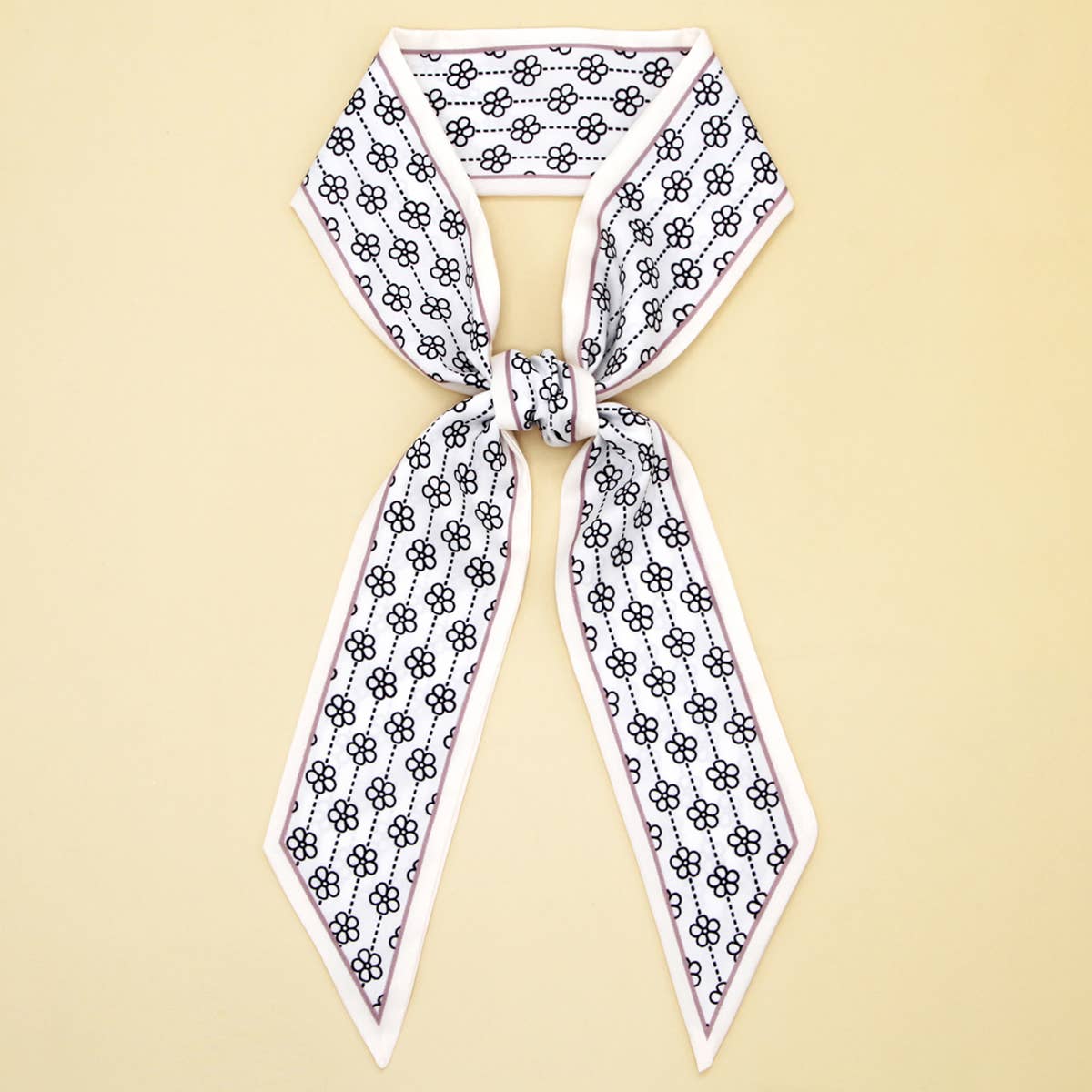 Floral Letter  Scarf Hair Tie Ribbon