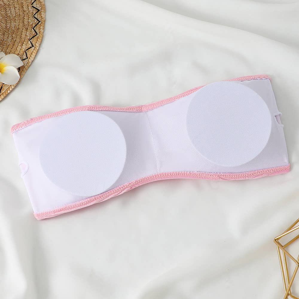 Women's Bandeau Bikini - Sexy Solid Color Swimwear