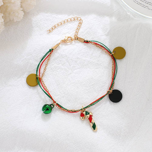 CHRISTMAS PENDANT BEADED BRACELET