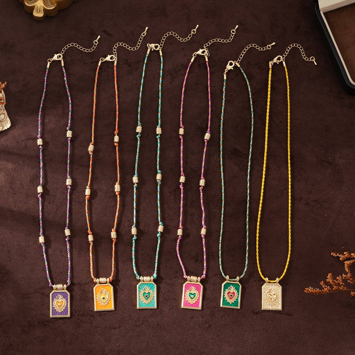 FASHIONABLE AND SIMPLE COLORFUL PENDANT NECKLACE_CWMM3915