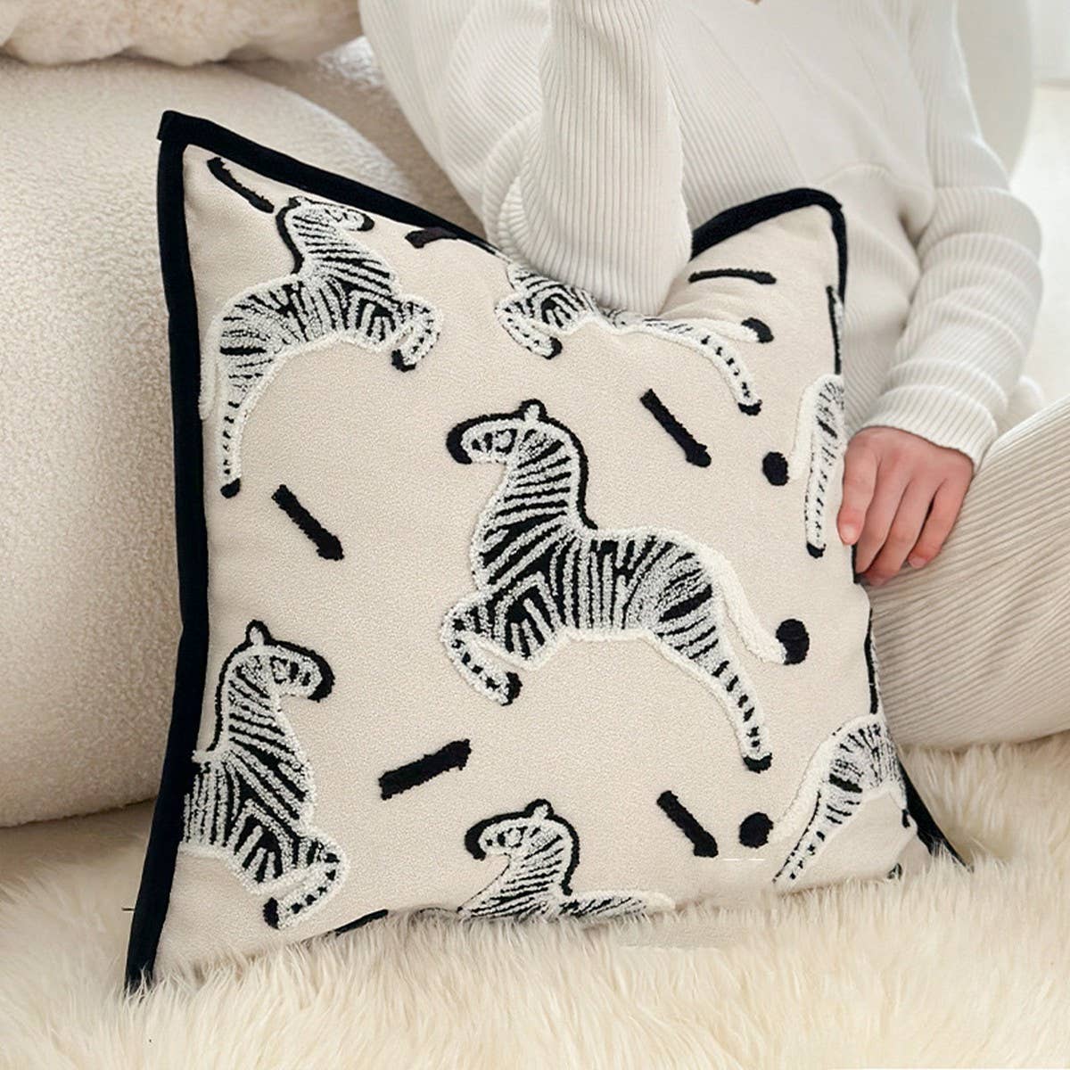 Chenille Luxe Throw Pillow Cover for Sofa/Bed_CWMM7690