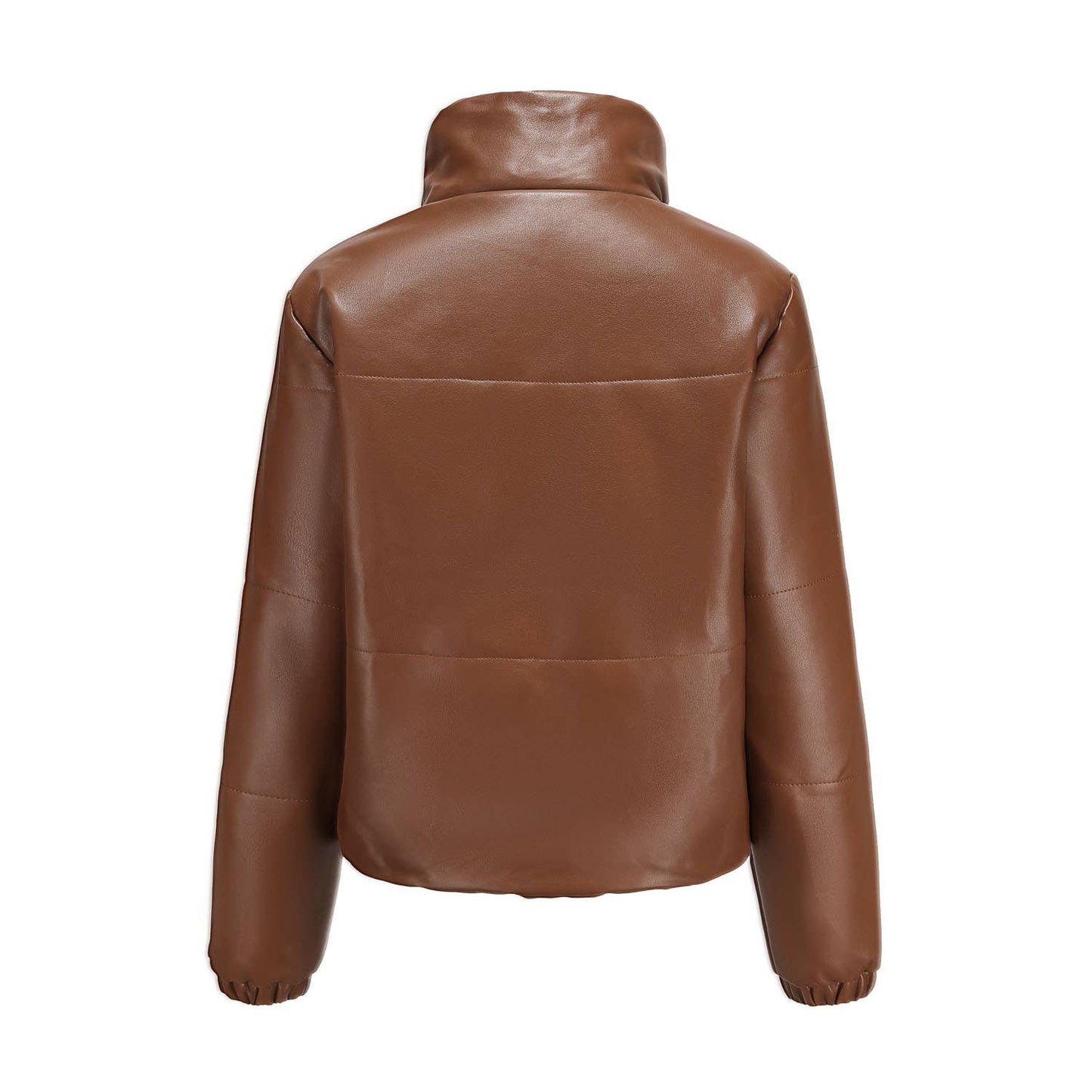 THICKENED COTTON COAT BREAD COAT PU LEATHER COAT