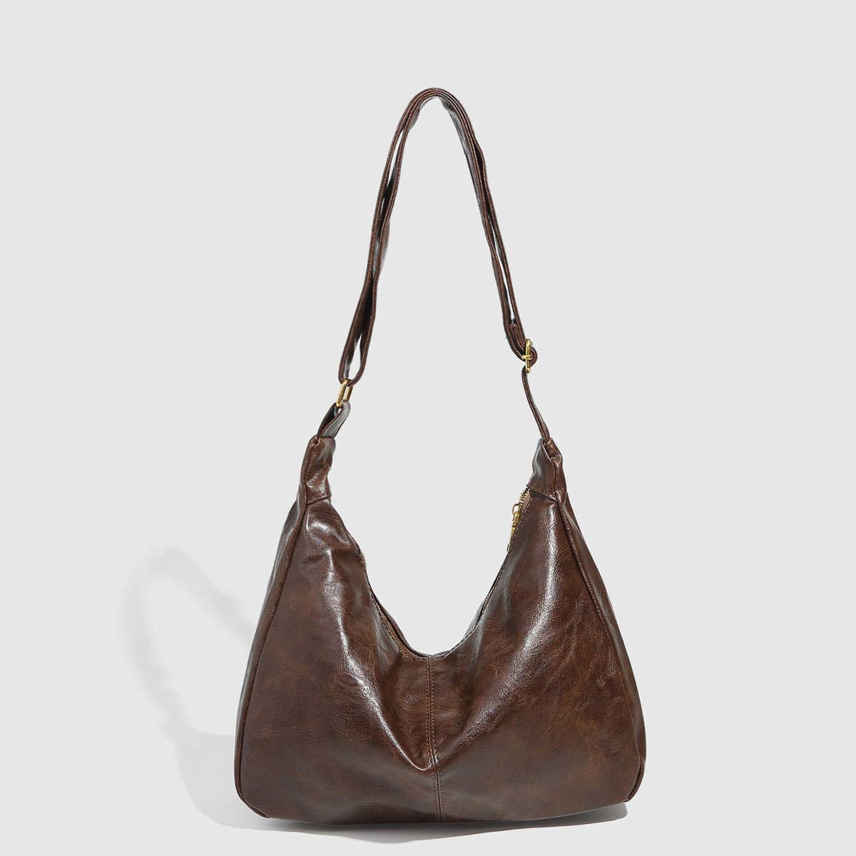 Large Red Soft Tote Bucket Bag for Women_CWAB5707