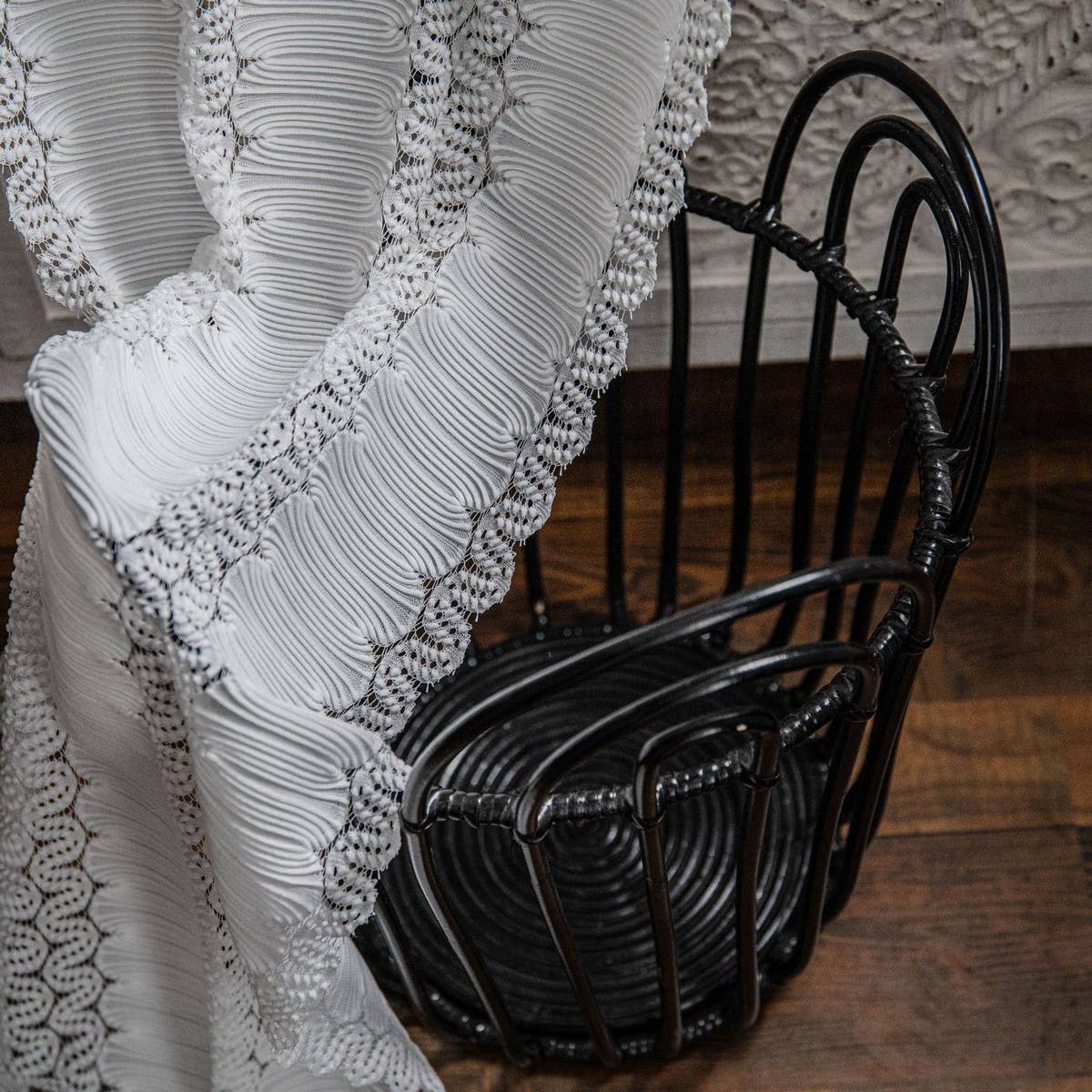 LACE HOLLOW WHITE TABLE DECORATION TABLECLOTH