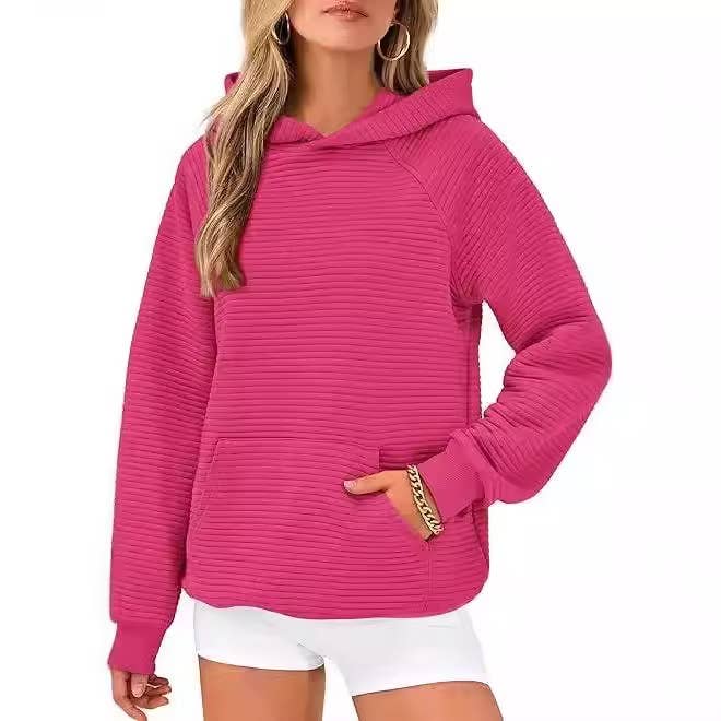 HOODED SPORTS LONG-SLEEVED CASUAL POCKET HOODIE