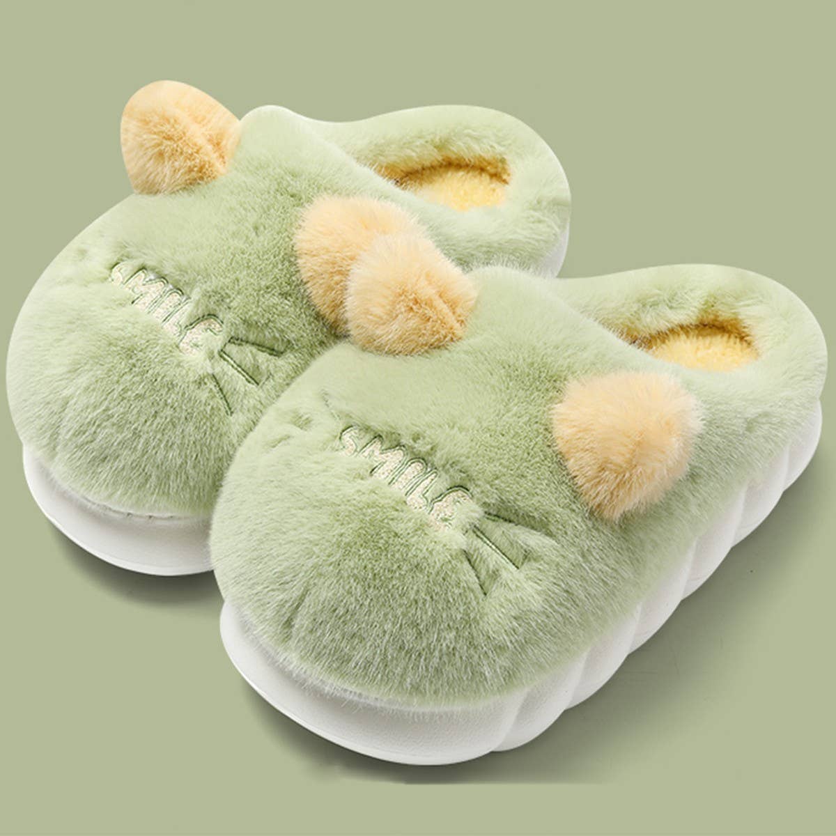 CUTE CAT ANIMAL WARM HOUSE SLIPPERS FUZZY SLIPPER