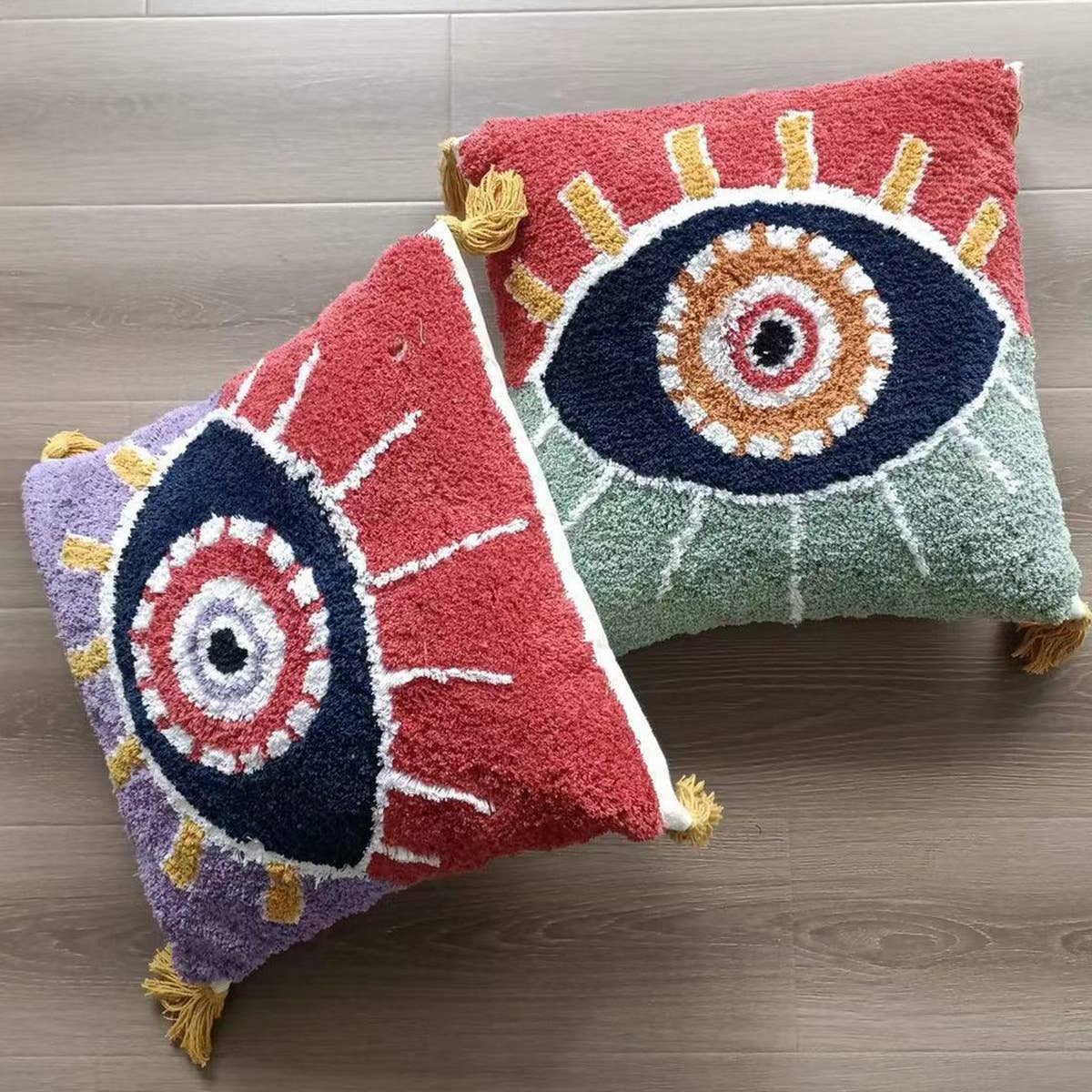 DEVIL EYE PATTERN BOLSTER PILLOW FOR COUCH