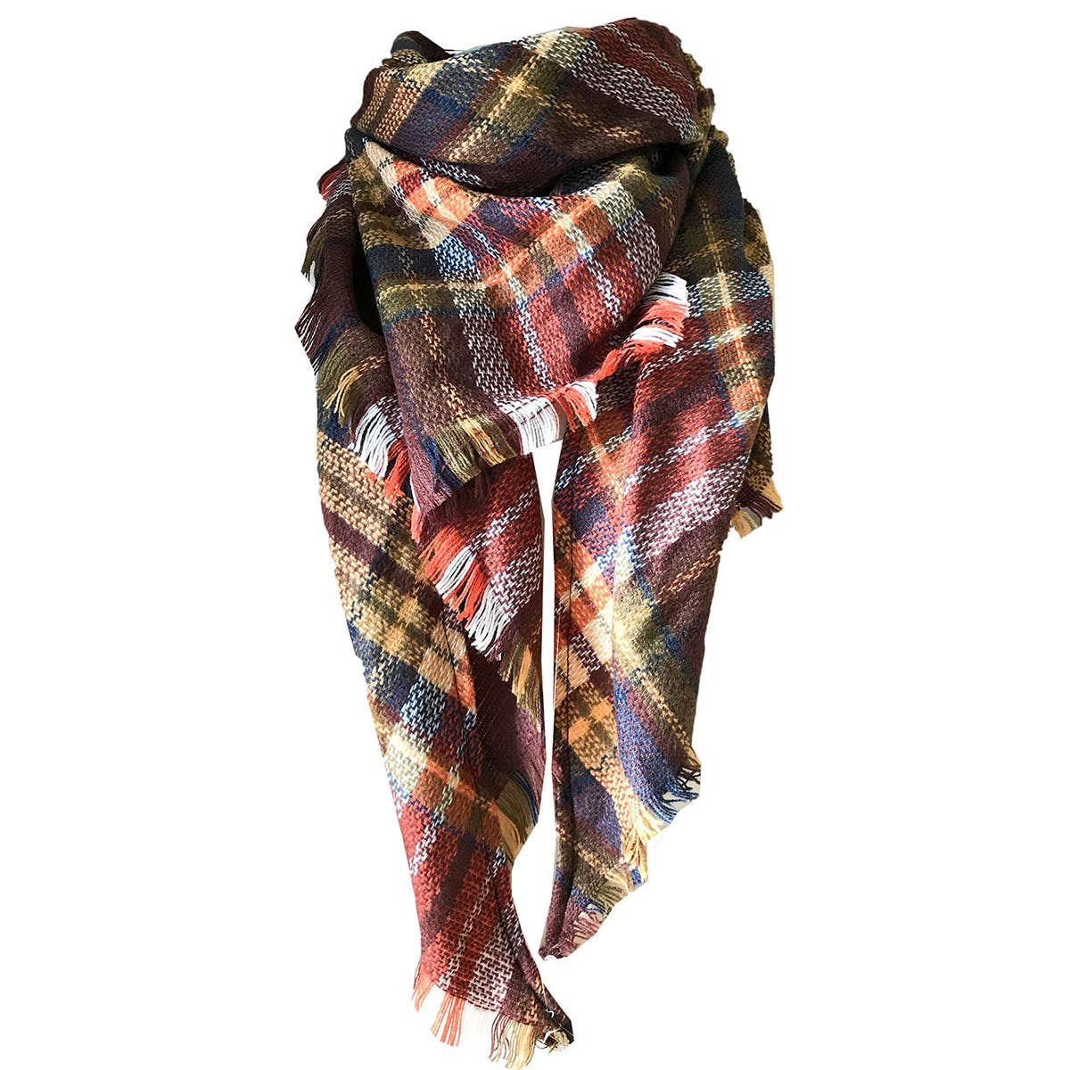 Autumn and Winter Plaid Faux Cashmere Scarf_CWASC0115