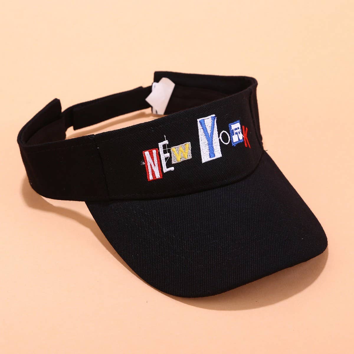 Embroidered Letter Visor Hat - Summer Sunshade Cap_CWAH3284