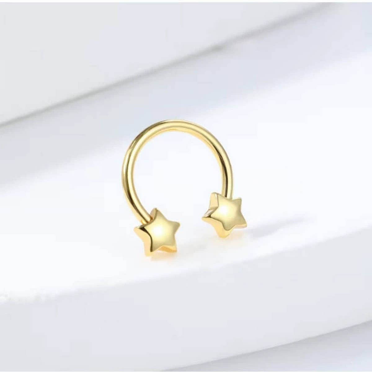 Stainless Steel Heart & Star Nose Ring Set_CWMM9516