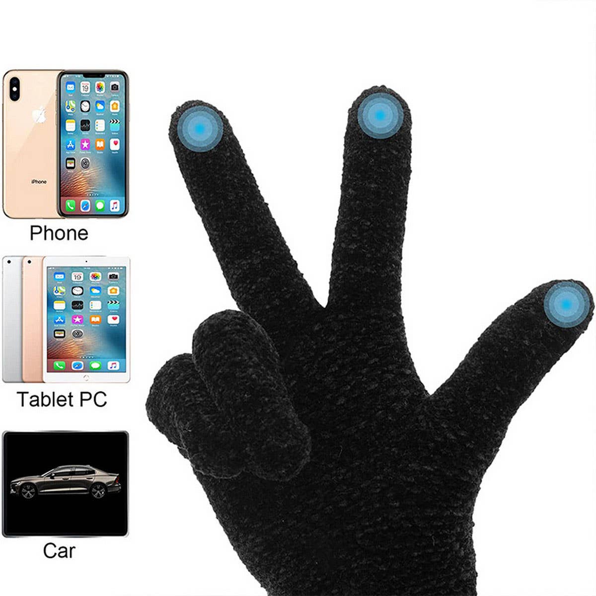 WINTER OUTDOOR TOUCH SCREEN GLOVES FOR WOMEN_CWAG0399