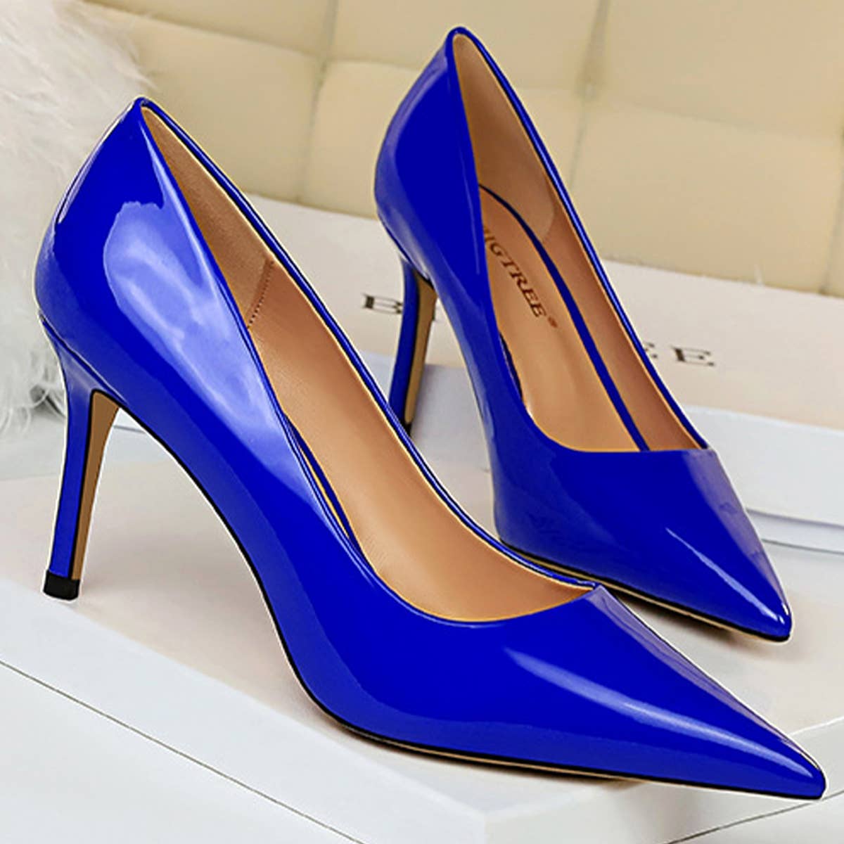SIMPLE GLOSSY SHALLOW POINTED TOE SEXY HIGH HEELS_CWSHH0060