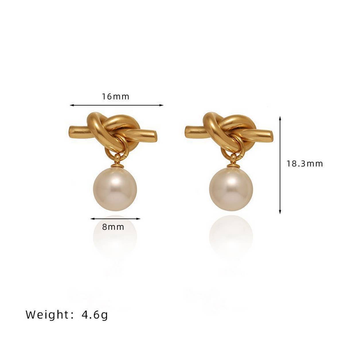 Versatile Pearl Earrings Sweet Geometric Design