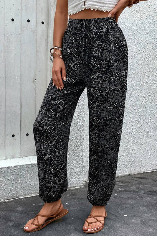 CWBLP1768_2025 NEW SUMMER PRINTED CASUAL SKINNY PANTS