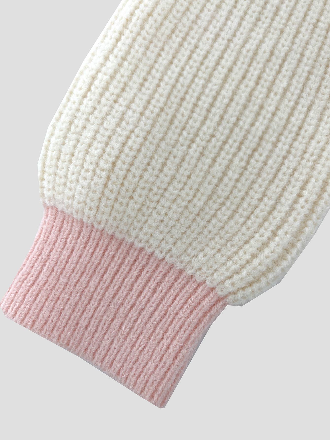 V-NECK FAKE POCKET SWEATER SOLID COLOR CARDIGAN