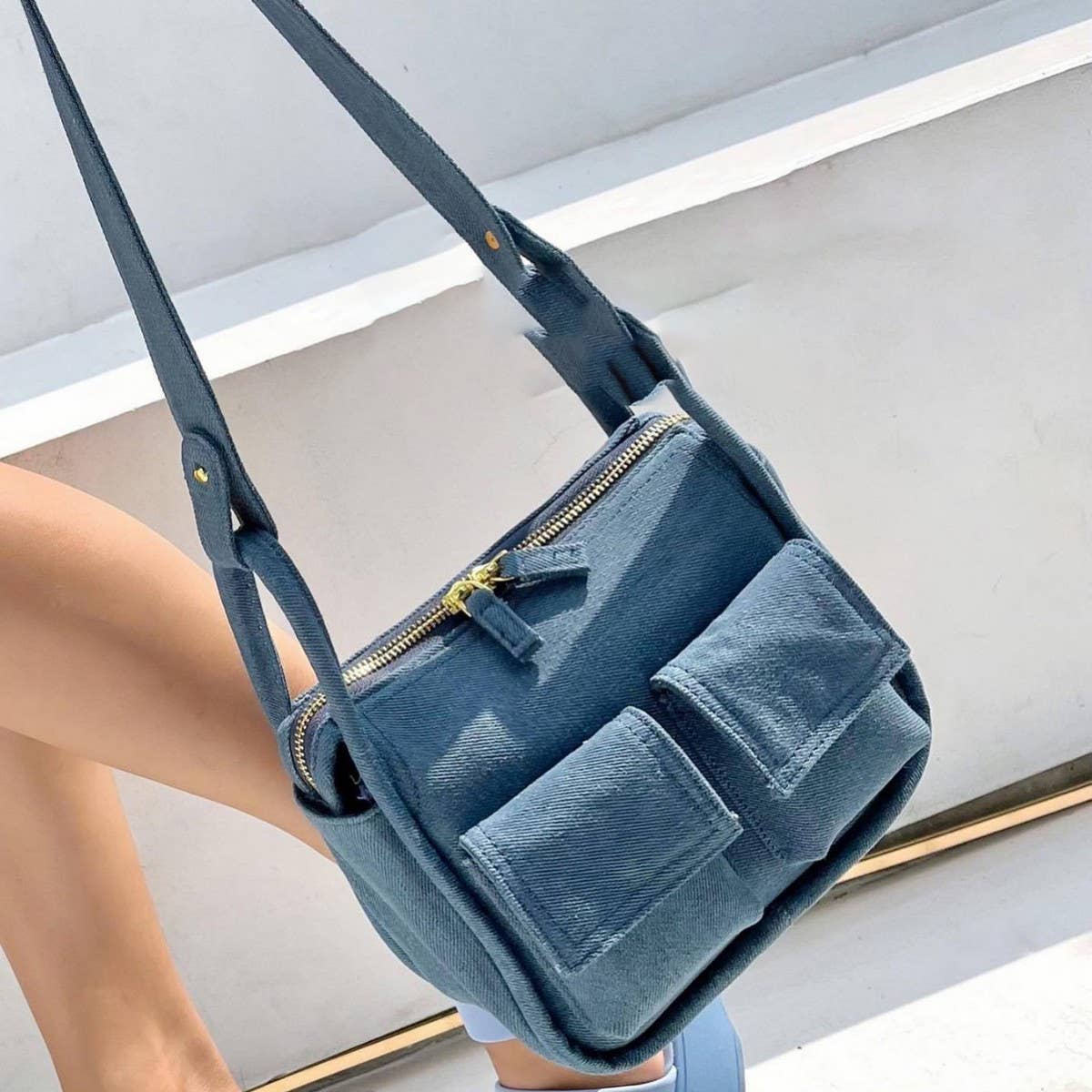 DENIM CROSSBODY BAG 2024 NEW CANVAS SHOULDER BAG_CWAB1930