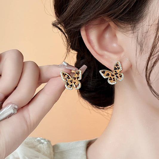 ZIRCON BUTTERFLY NICHE RETRO EARRINGS_CWAJE2458