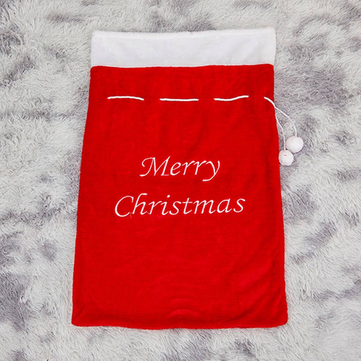 CWMM9721_CHRISTMAS PLUSH LETTER EMBROIDERED GIFT BAG