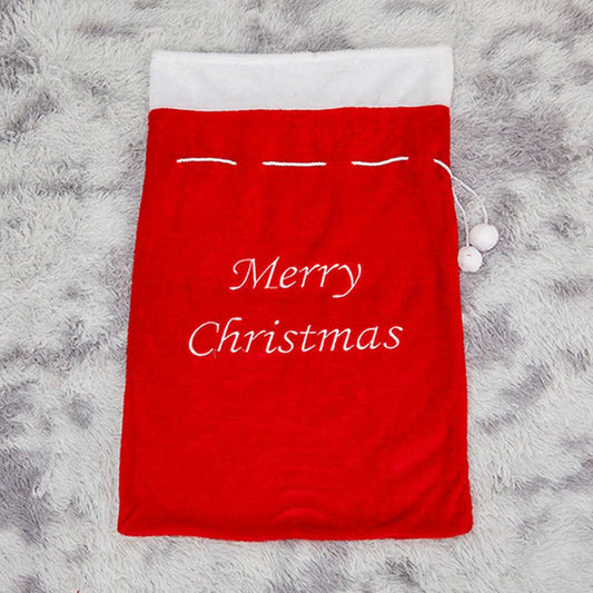 CWMM9721_CHRISTMAS PLUSH LETTER EMBROIDERED GIFT BAG