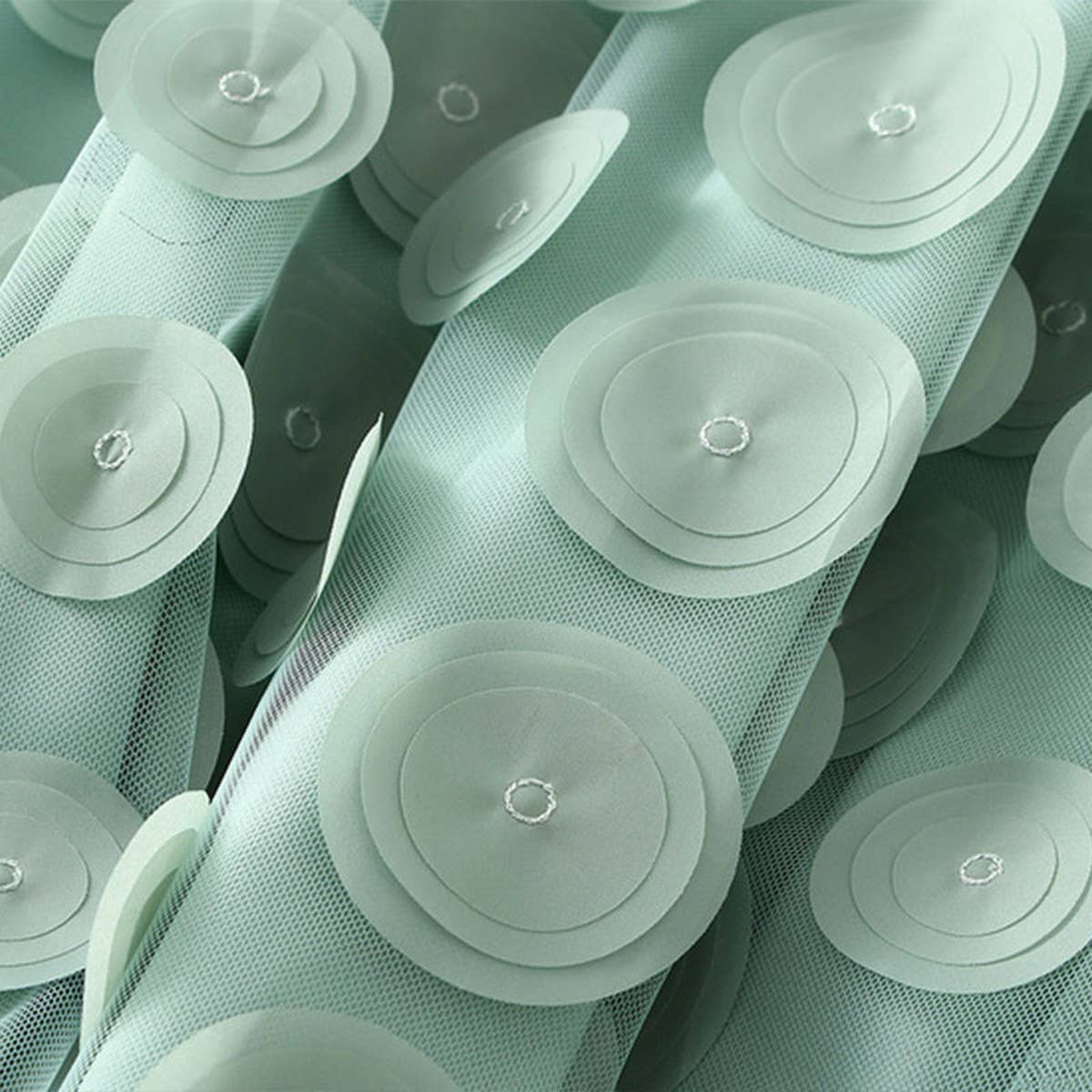 3D Polka Dot Tulle A-Line Flared Midi Skirt_CWBMS0379