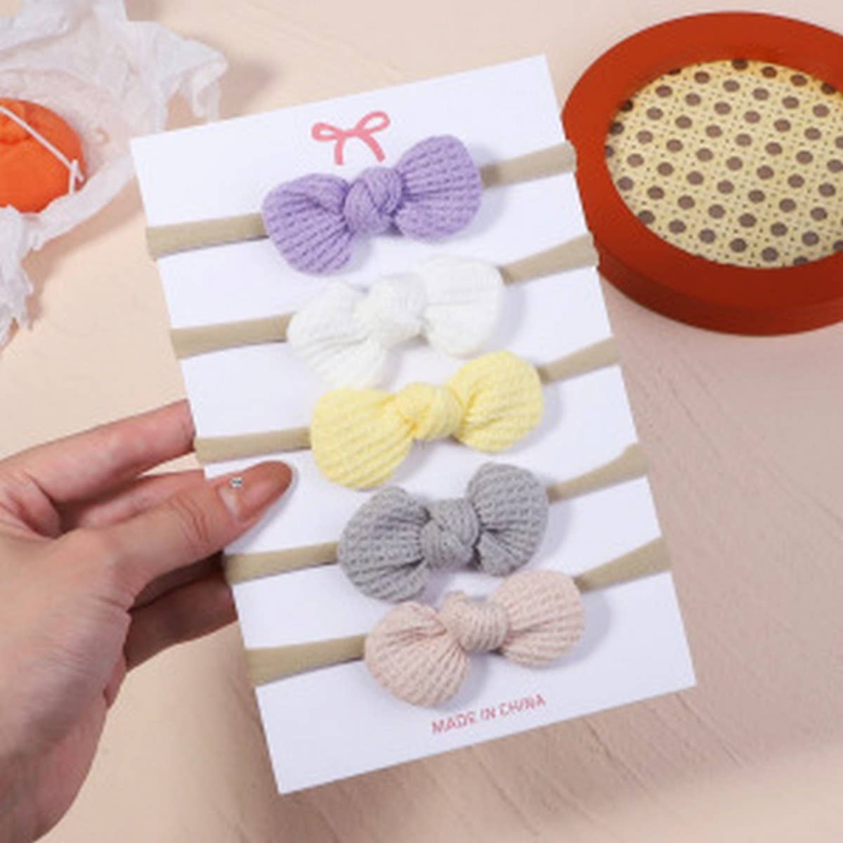 Waffle Bow Baby Headband Set ? Solid Colors