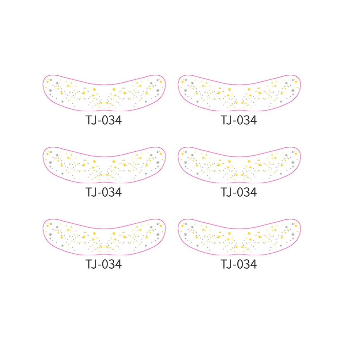 Metallic Freckle Face Tattoo Stickers Gold Silver