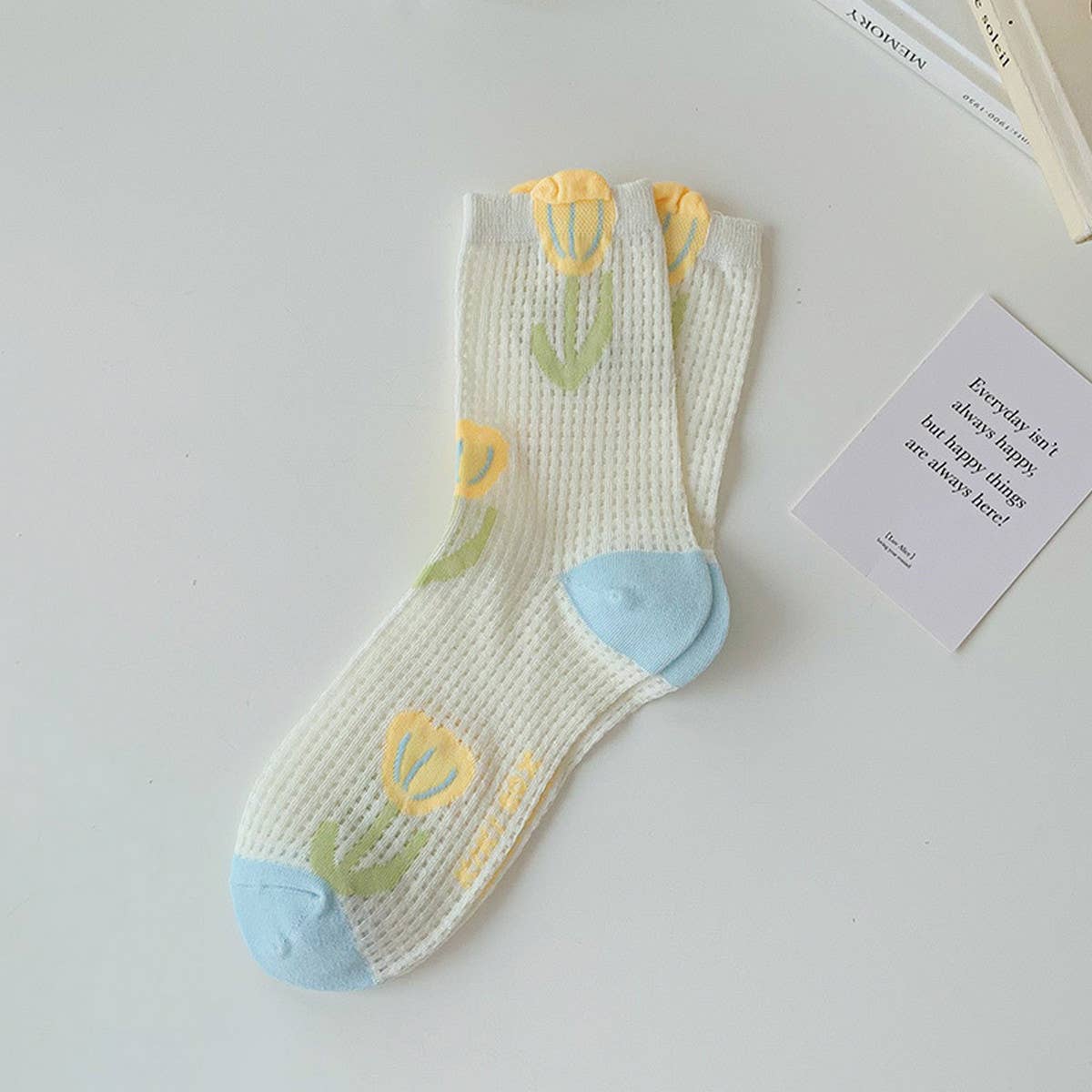 WOMEN THIN CUTE THREE-DIMENSIONAL FLOWER SOCKS